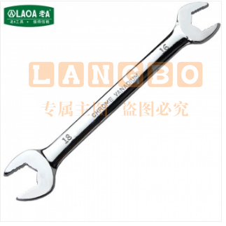 老A工具（LAOA）LA315410 CR-V镜面止滑开口扳手 镜面防滑工业双开口呆扳手扳子16×18mm 十支起售