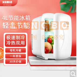 科敏 车载冰箱4L车载冰箱迷你小冰箱家用放面膜母乳制冷藏冰箱