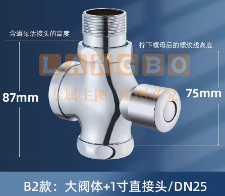 厕所冲水阀 手按式蹲便器按压冲洗阀 卫生间延时阀门开关