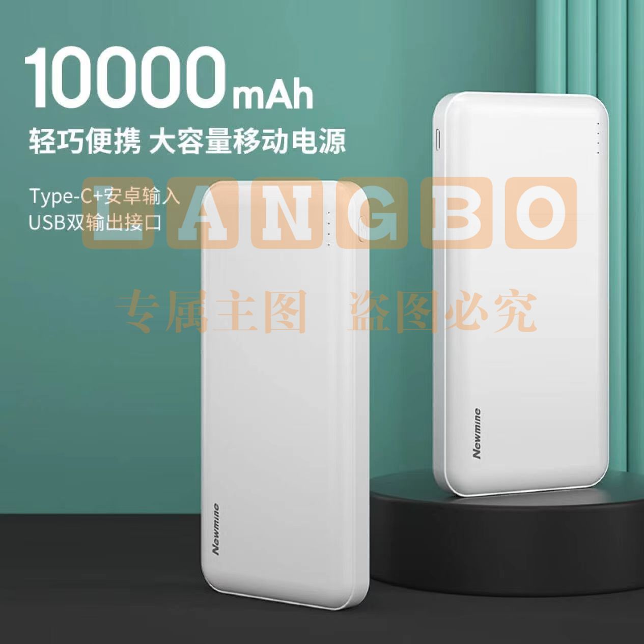 纽曼10000毫安充电宝 可定制LOGO USB双输出接口