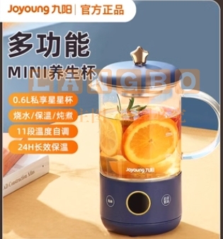 九阳养生壶办公室多功能小型煮茶器便携式烧水壶mini养生杯0.6L