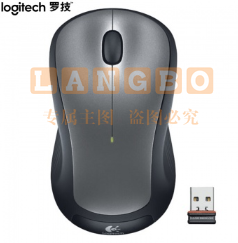 罗技（Logitech）M320 鼠标 无线鼠标 办公鼠标 对称鼠标 大手鼠标 带无线2.4G接收器 黑色