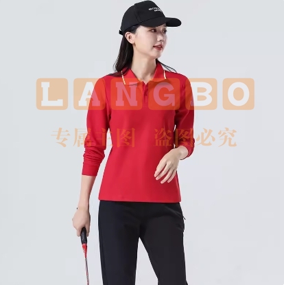 女款 Polo衫定制男女同款长袖T恤大码企业工作服印字logo