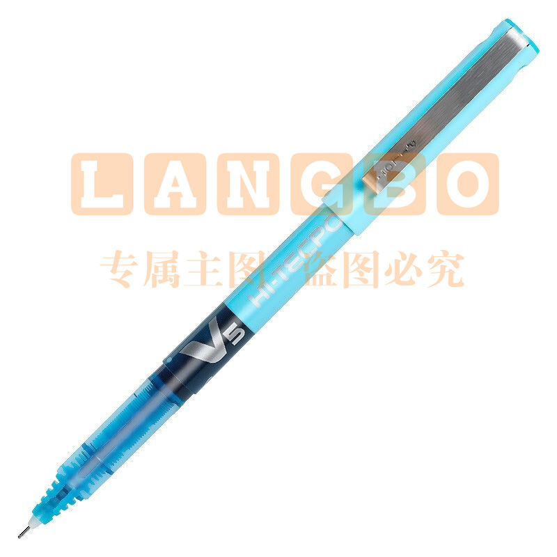 百乐 PILOT 拔帽式签字笔 BX-V5 0.5mm (浅蓝色) 12支/盒