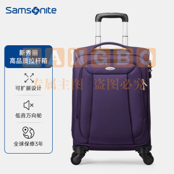 新秀丽（Samsonite）拉杆箱万向轮24英寸大容量行李箱女大尺寸可扩展商务旅行箱 紫色