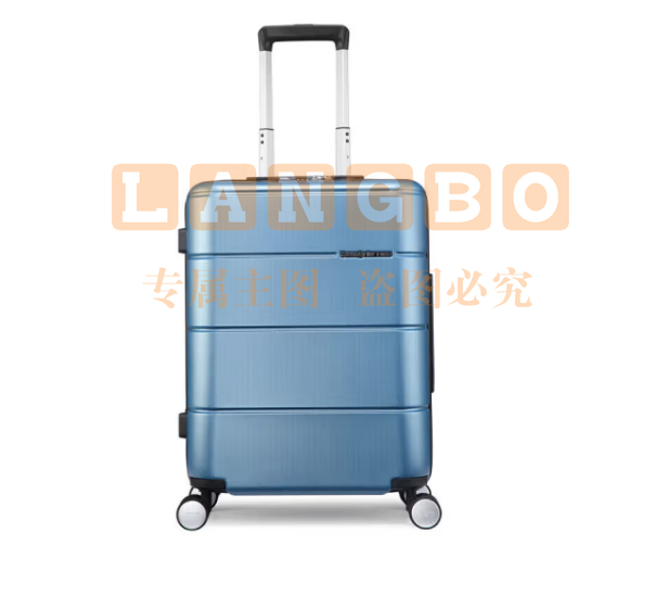 新秀丽（Samsonite）拉杆箱 横向纹理行李箱防刮抗压托运旅行箱TU2*71002浅蓝色25英寸