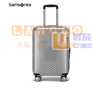 新秀丽（Samsonite）拉杆箱迪士尼卡通纪念款密码行李箱旅行箱 41C*25013银色20英寸 银色和黑色可选