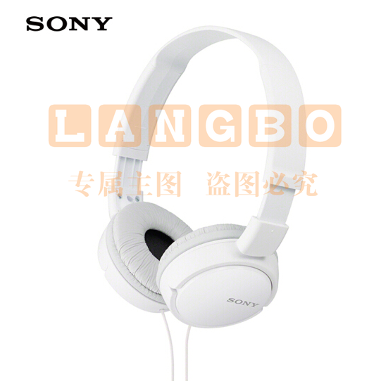 索尼（SONY）MDR-ZX110AP 头戴式 立体声耳机 白色/黑色