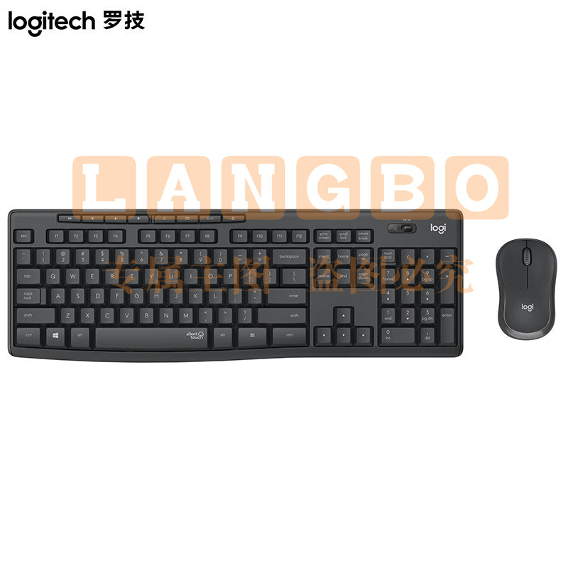 罗技（Logitech） MK295 无线安静键鼠套装 全尺寸带无线2.4G接收器 黑色 可选白色