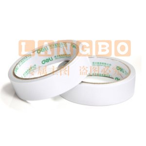 得力 deli 30403 棉纸双面胶带24mm*10y*80um(白)(卷)