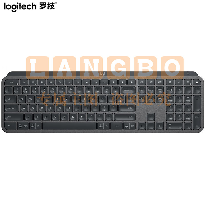 罗技(Logitech)MX Keys 键盘 无线蓝牙键盘 超薄 全尺寸 智能背光 深灰色  (XTGM202307211318426)