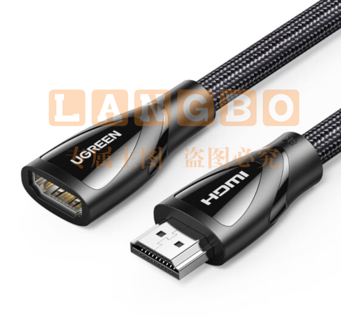 绿联 HDMI 延长线 公对母 8K数字高清线 3D视频线数据连接线 0.5米 连接器 60630 HD158  TJHX05221040135256