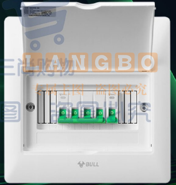 公牛(BULL) 公牛配电箱 8回路空开强电箱LX5-8s 配线箱白色盖板 TJHX07201400401080