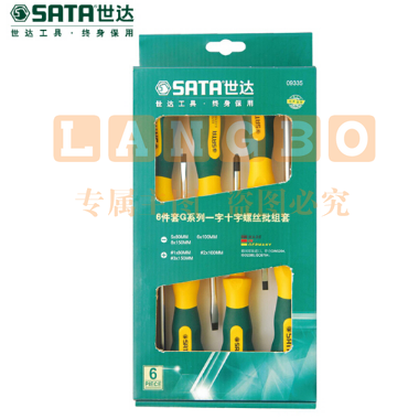 世达（SATA）6件G系列一字、十字螺丝批组套货号09335