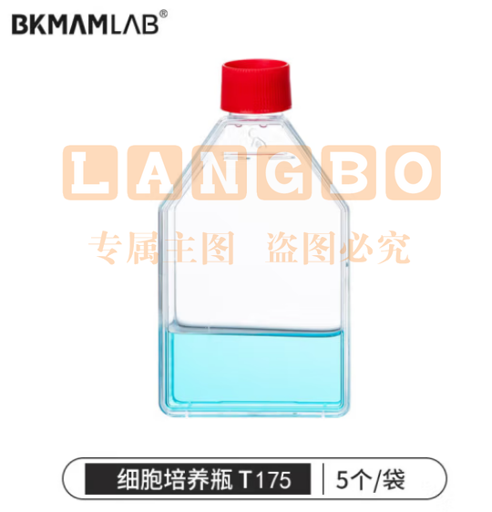 比克曼生物（BKMAM）细胞培养瓶密封透气盖矩形斜颈 实验耗材 T175(5个/袋) 1袋 (zhyghf_221722043)