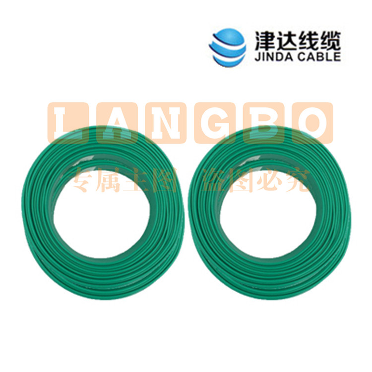 津达 BVR-绿色95平方 100/盘 电缆  软塑铜线