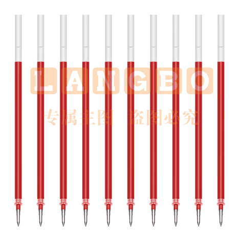 斑马牌（ZEBRA）中性笔芯（适用于JJ1/JJ4/JJ100）0.5mm啫喱笔替芯 水笔芯 C-RJAH5 红色 10支装 (zhyghf_23099067)