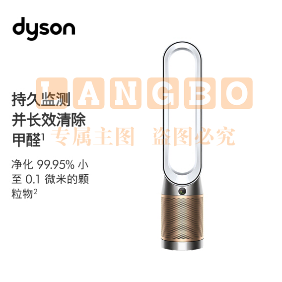 戴森 DYSON TP09 除菌除甲醛空气净化风扇 整屋循环净化 兼具空气净化器功能白金色