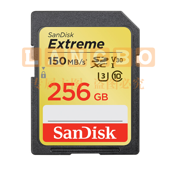 闪迪（SanDisk）256GB SD存储卡 U3 C10 V30 4K至尊极速版数码相机内存卡SDSDXV5-256G-ZNCIN 读速150MB/s 写速70MB/s