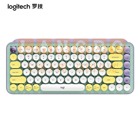 罗技（Logitech）POP KEYS无线蓝牙机械键盘 办公键盘 复古键盘 女生键盘 iPad键盘 泡泡TTC茶轴-梦幻色（单键盘）