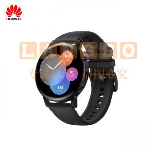 华为 HUAWEI MIL-B19 运动智能手表WATCH GT 3(两周长续航/蓝牙通话/血氧检测 活力款 42mm 黑色橡胶带)