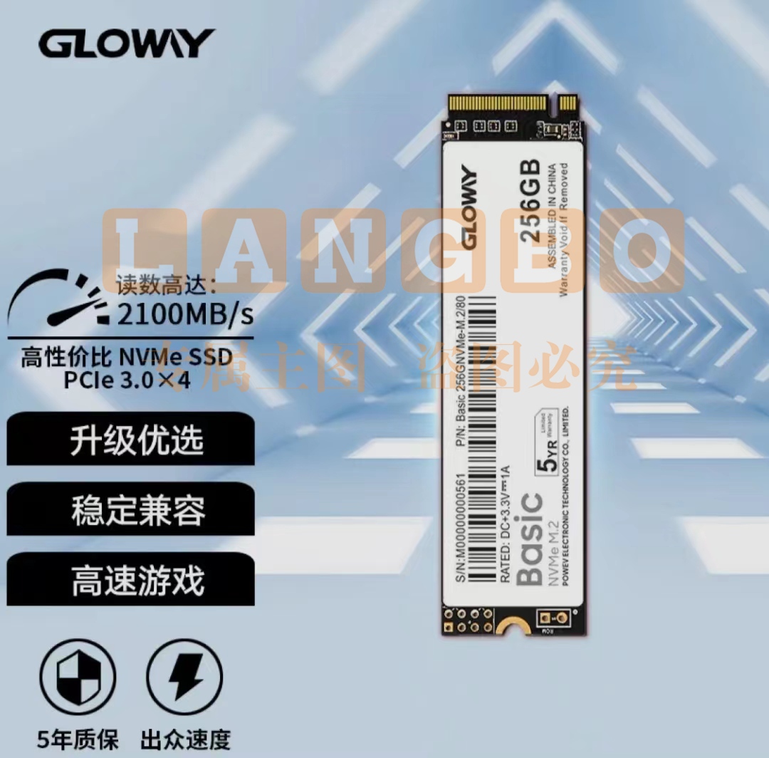 光威 256GB SSD固态硬盘 M.2接口(NVMe协议) Basic-基础版 TLC颗粒