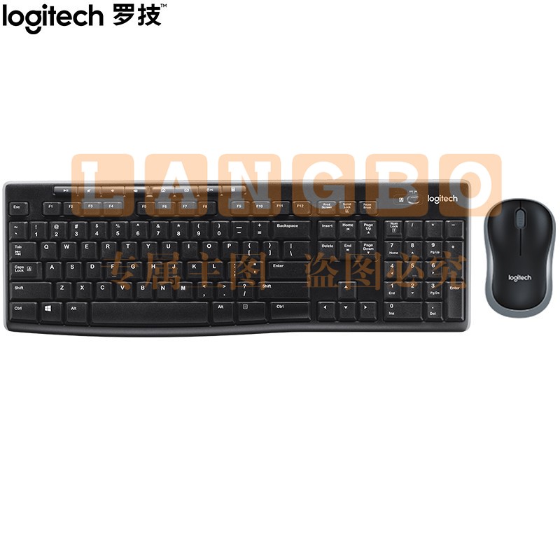 罗技(Logitech)MK270 无线键鼠套装 全尺寸 带无线2.4G接收器 黑色 TJZ202304251145580