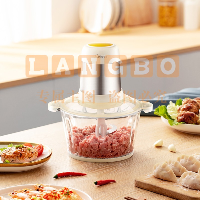 美的（Midea） 绞肉机 多功能碎肉机 搅拌机搅MJ-MC30X1-101B1 双刀头