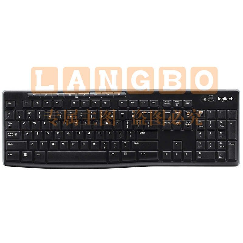 罗技（Logitech）K270 无线键盘多媒体全尺寸便捷舒适键盘 单位：个