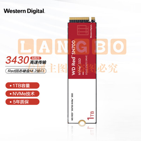 西部数据（Western Digital）1T SSD固态硬盘 M.2接口Red系列网络储存(NAS)硬盘WD Red™ SN700 NVMe SSD pcyg-230605122642