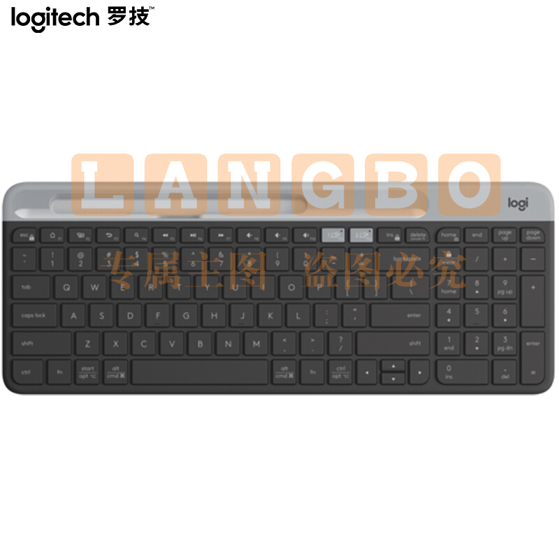 罗技（Logitech）K580 键盘 无线蓝牙键盘 办公键盘 便携超薄键盘 笔记本键盘 平板键盘 K580黑色pcyg-230223105920