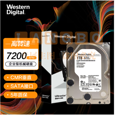 西部数据(Western Digital) HUS722T1TALA604 1TB SATA6Gb/s 7200转128M 企业级硬盘