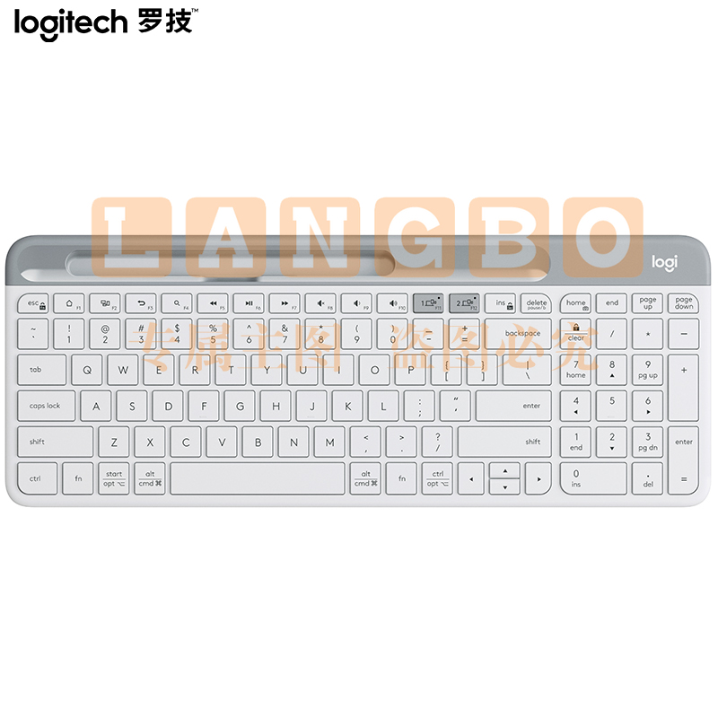 罗技（Logitech）K580 键盘 蓝牙键盘 芍药白