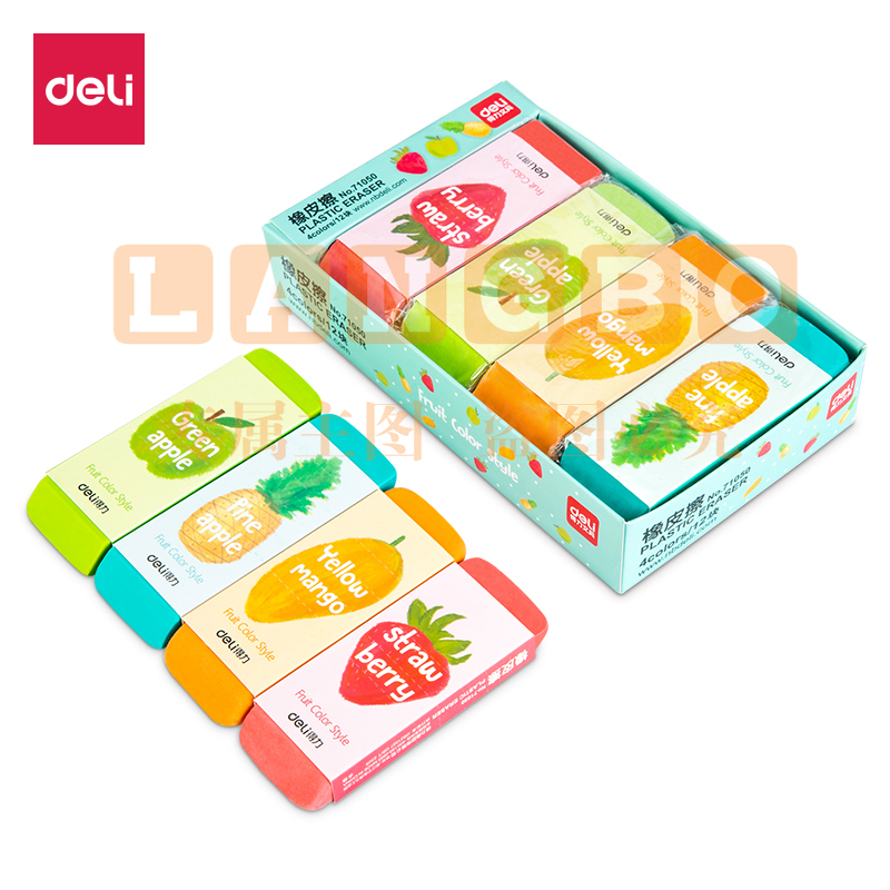 得力(deli)71050 12块橡皮擦 
