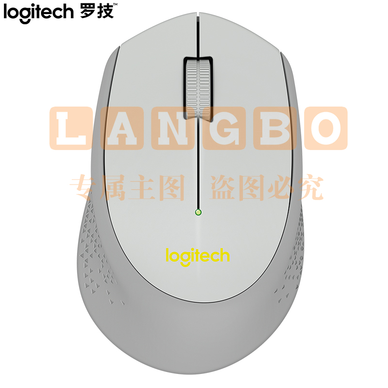 罗技（Logitech）M275 鼠标 无线鼠标 办公鼠标 右手鼠标 灰色 带无线2.4G接收器