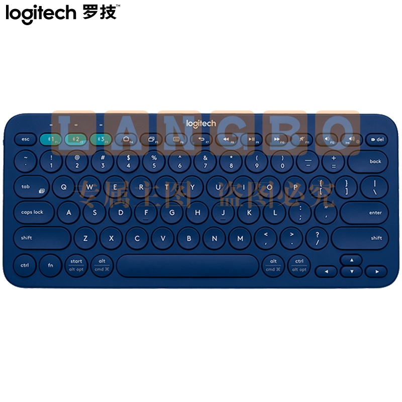 罗技（Logitech）K380 键盘 蓝牙键盘  蓝色