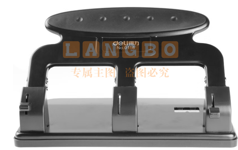 得力(deli)0116 黑色 重型三孔打孔器3孔打孔机档案装订A4纸张打洞活页文件夹 三孔打孔机