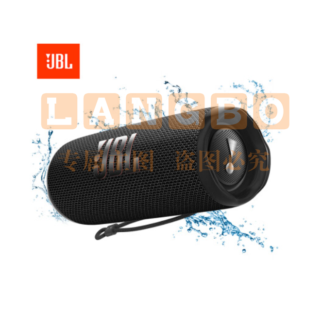 JBL FLIP6 音乐万花筒六代    便携蓝牙音箱 低音炮 防水防尘 多台串联 赛道扬声器 独立高音单元 金属黑