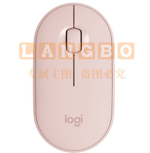 罗技(Logitech) Pebble 鹅卵石轻薄鼠标 无线蓝牙鼠标静音 时尚对称便携鼠标 少女馆 玫瑰粉  PCKJ202302082052577