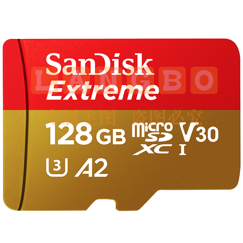 闪迪 128GB TF(MicroSD)存储卡 U3 C10 A2 V30 4K 至尊极速移动版内存卡 读速160MB/s