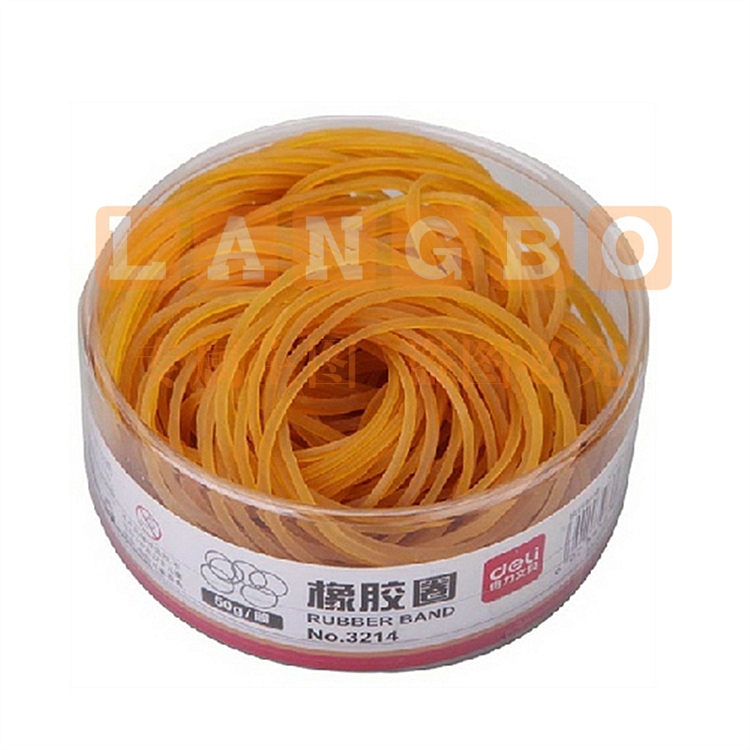 得力 3214 橡胶圈 黄色 50g/筒(单位 筒)