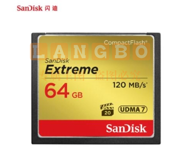 闪迪（SanDisk）64GB 读速120MB/s 写速85MB/s 至尊极速CompactFlash存储卡