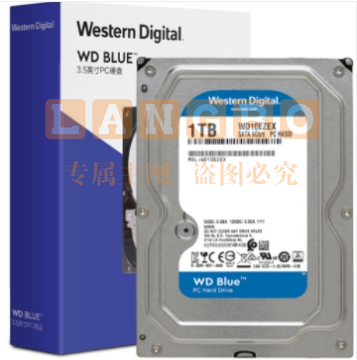 西部数据(WD)蓝盘 1TB SATA6Gb/s 7200转64MB 台式机械硬盘