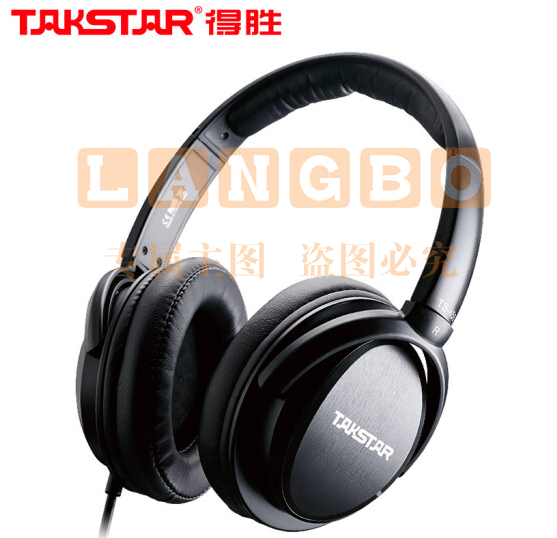 得胜(TAKSTAR)TS-450 动圈式立体声专业录音耳机 头戴式音乐耳机 音乐后期制作 黑色