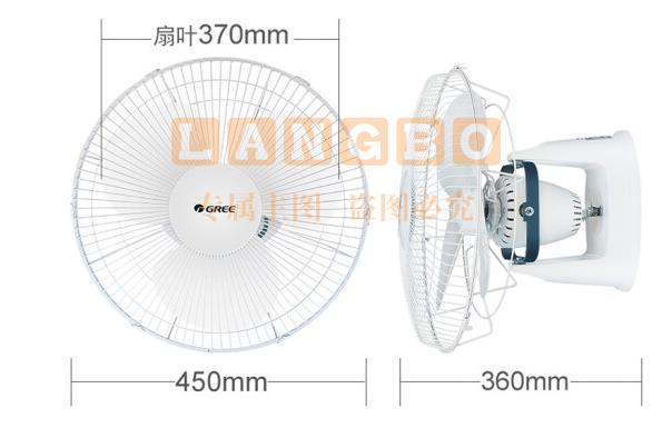 格力(GREE)壁挂电风扇手拉16英寸挂墙壁扇家用学生宿舍办公室酒店工程扇 FB-4005-WG