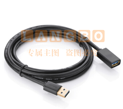 绿联（UGREEN）USB3.0延长线公对母 USB3.0数据线 电脑USB 鼠标键盘加长线 2米 黑色