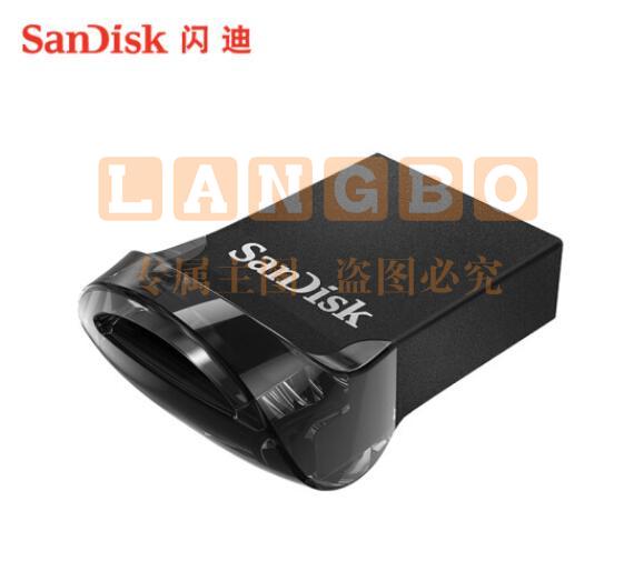 闪迪(SanDisk)64GB USB3.1 U盘 CZ430酷豆 黑色 读速130MB/s