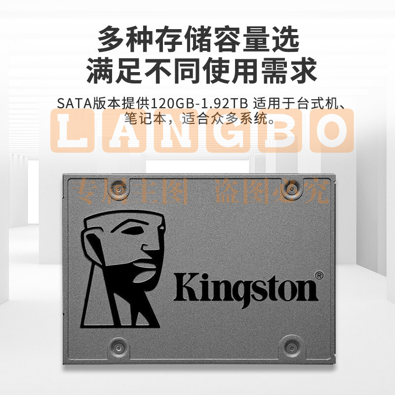 金士顿(Kingston) 256GB SATA3 SSD硬盘 KC600系列