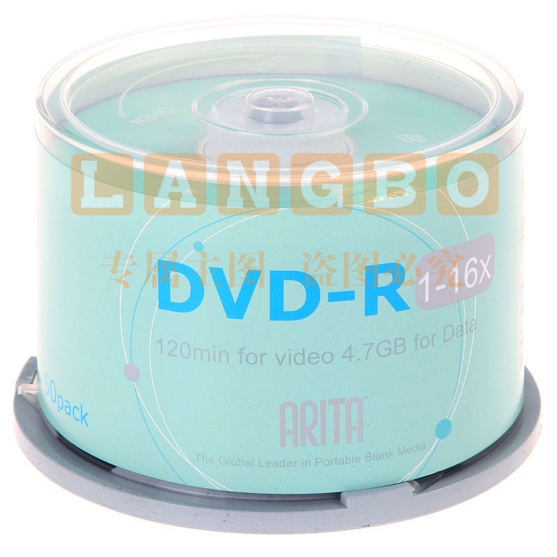 铼德(ARITA) e时代系列 DVD-R 16速4.7G 空白光盘/光碟/刻录盘 桶装50片