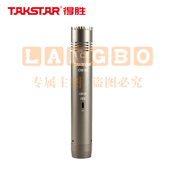 得胜(TAKSTAR) CM-60电容麦克风小提琴钢琴吉他古筝萨克斯舞台演奏乐器录音拾音 金色